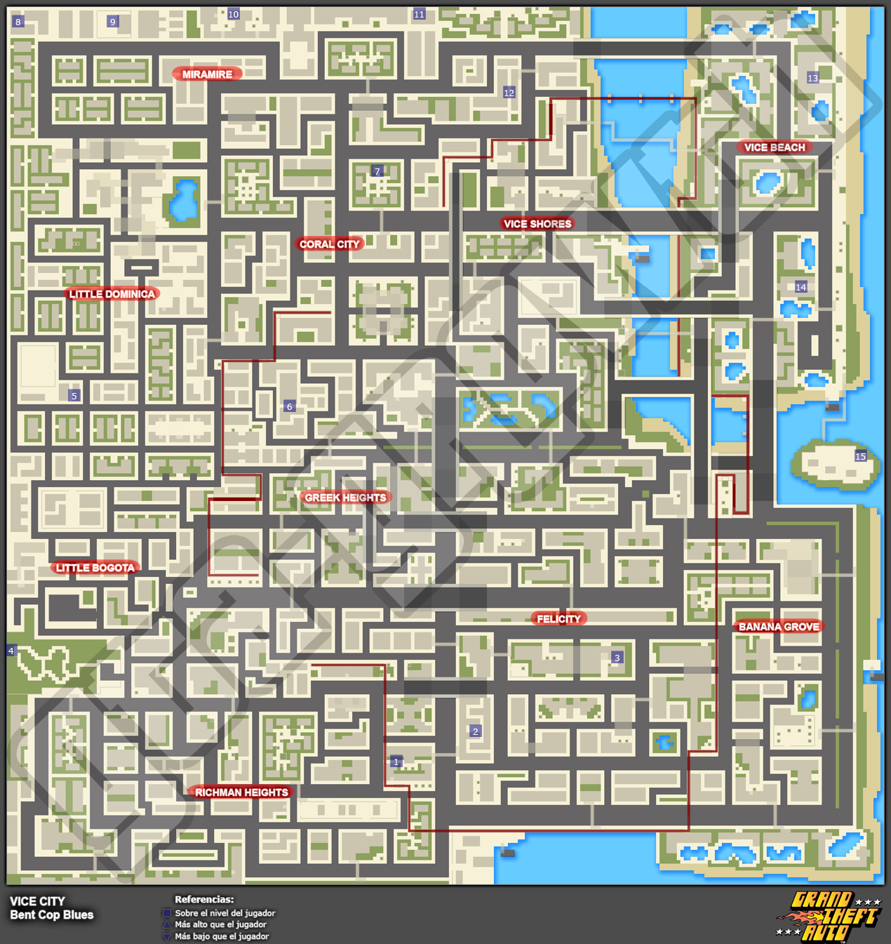 Mapa de Frenes�s asesinos > Vice City > Bent Cop Blues
