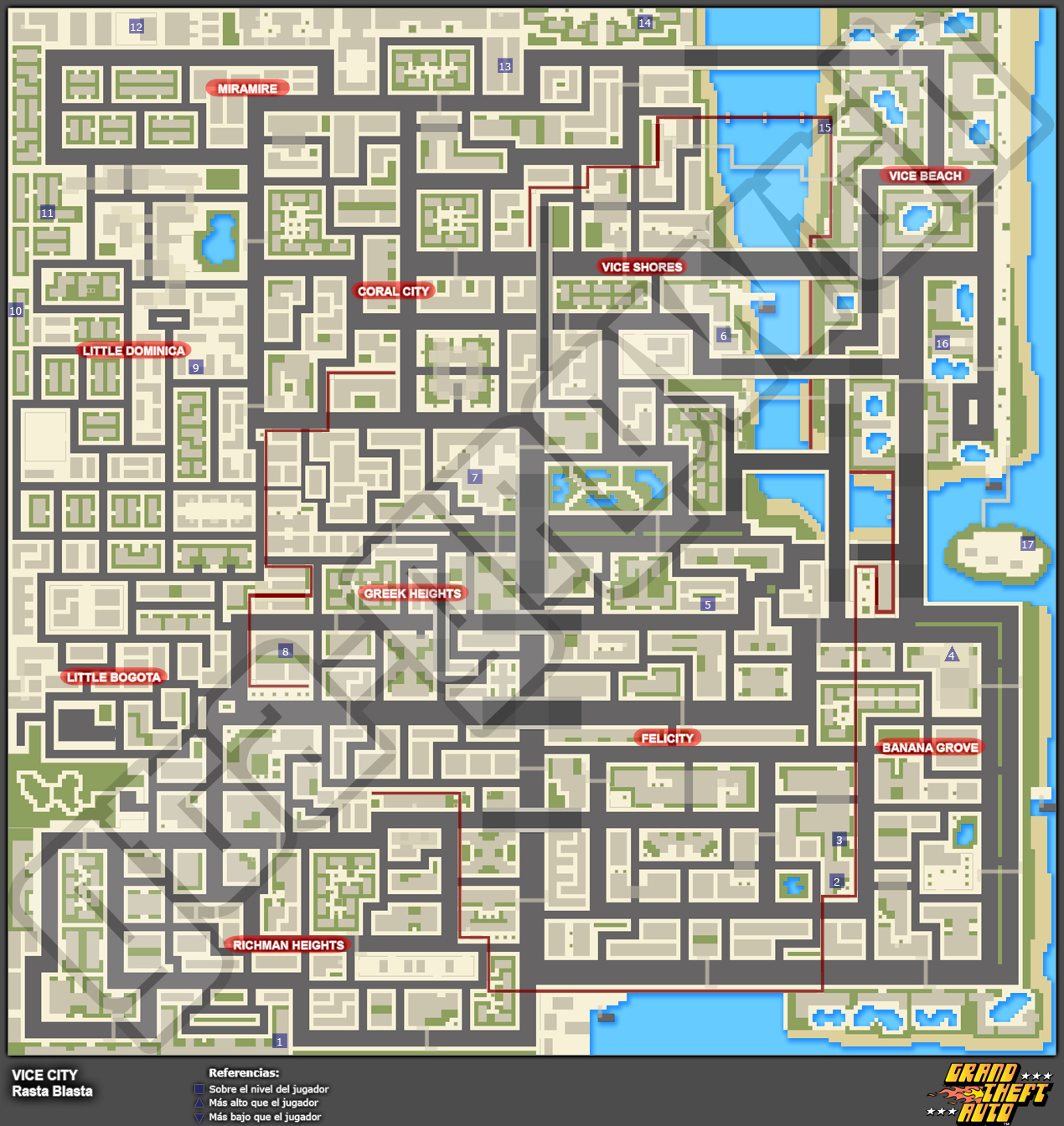 Mapa de Frenes�s asesinos > Vice City > Rasta Blasta