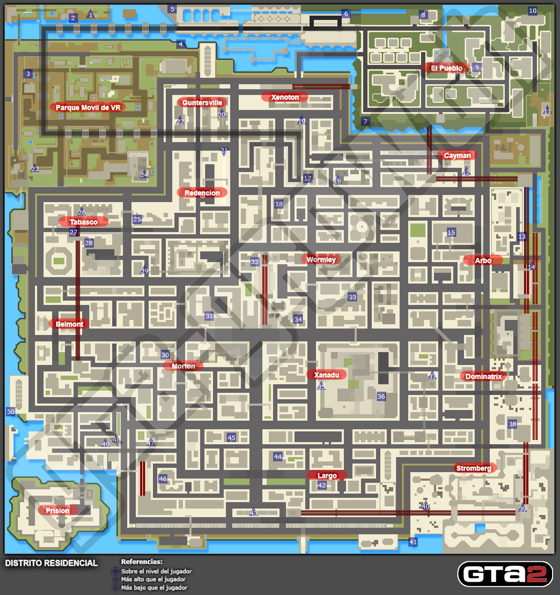 Mapa de Tokens del Distrito Residencial