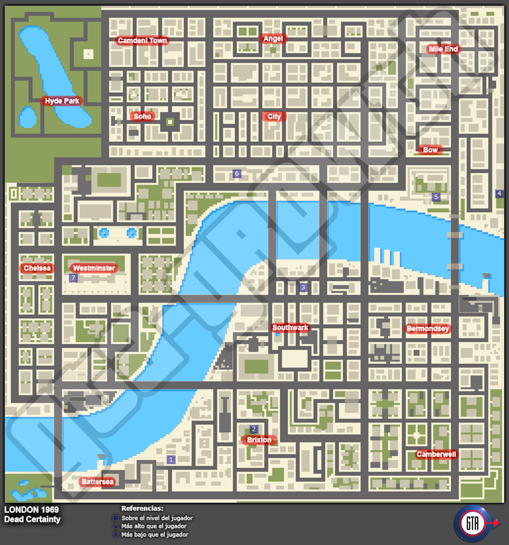 Mapa de Frenesís asesinos de Dead Certainty