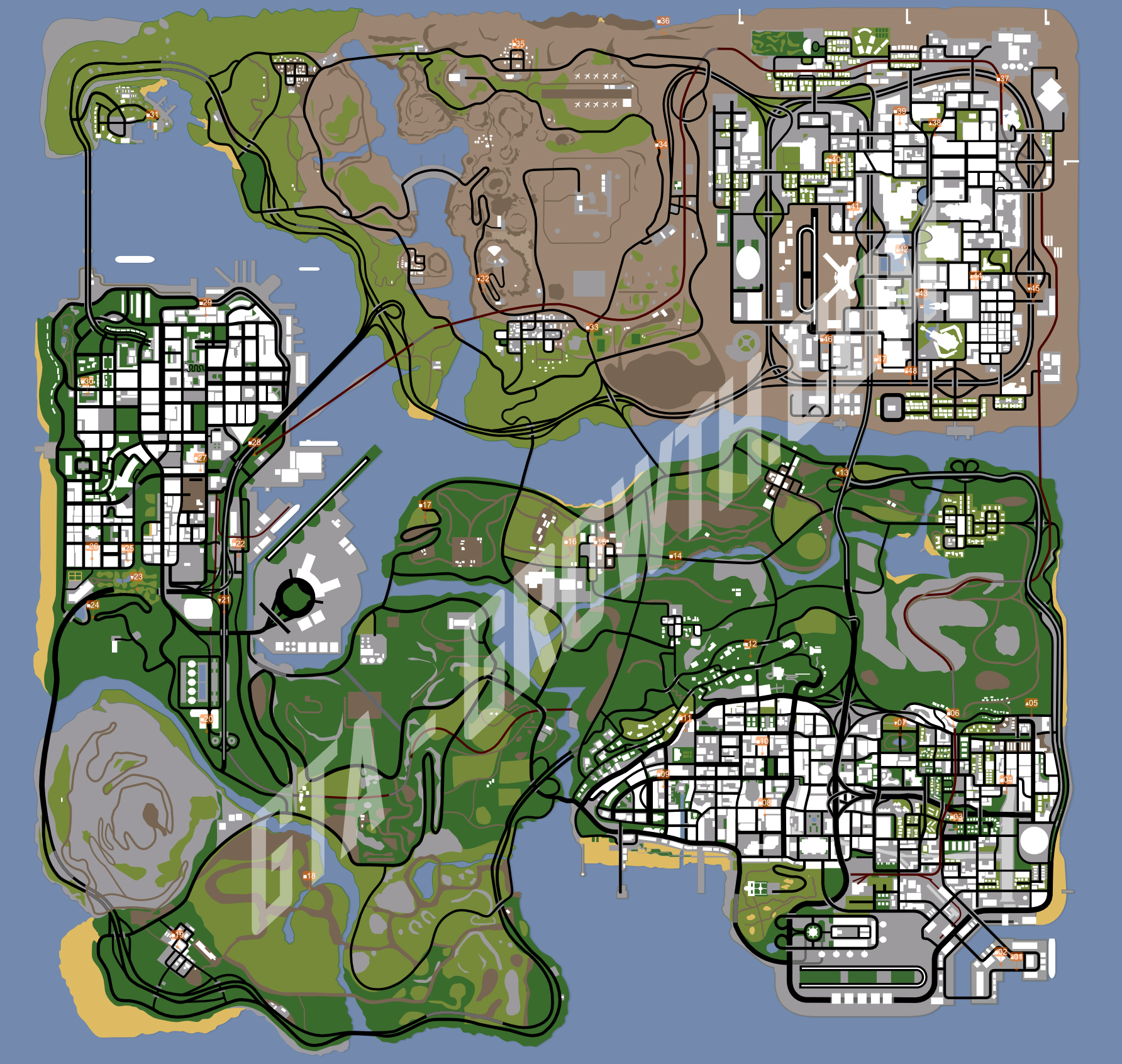 gta sa mapa GTA Growth > GTA San Andreas > Mapas > Estrellas de soborno gta sa mapa