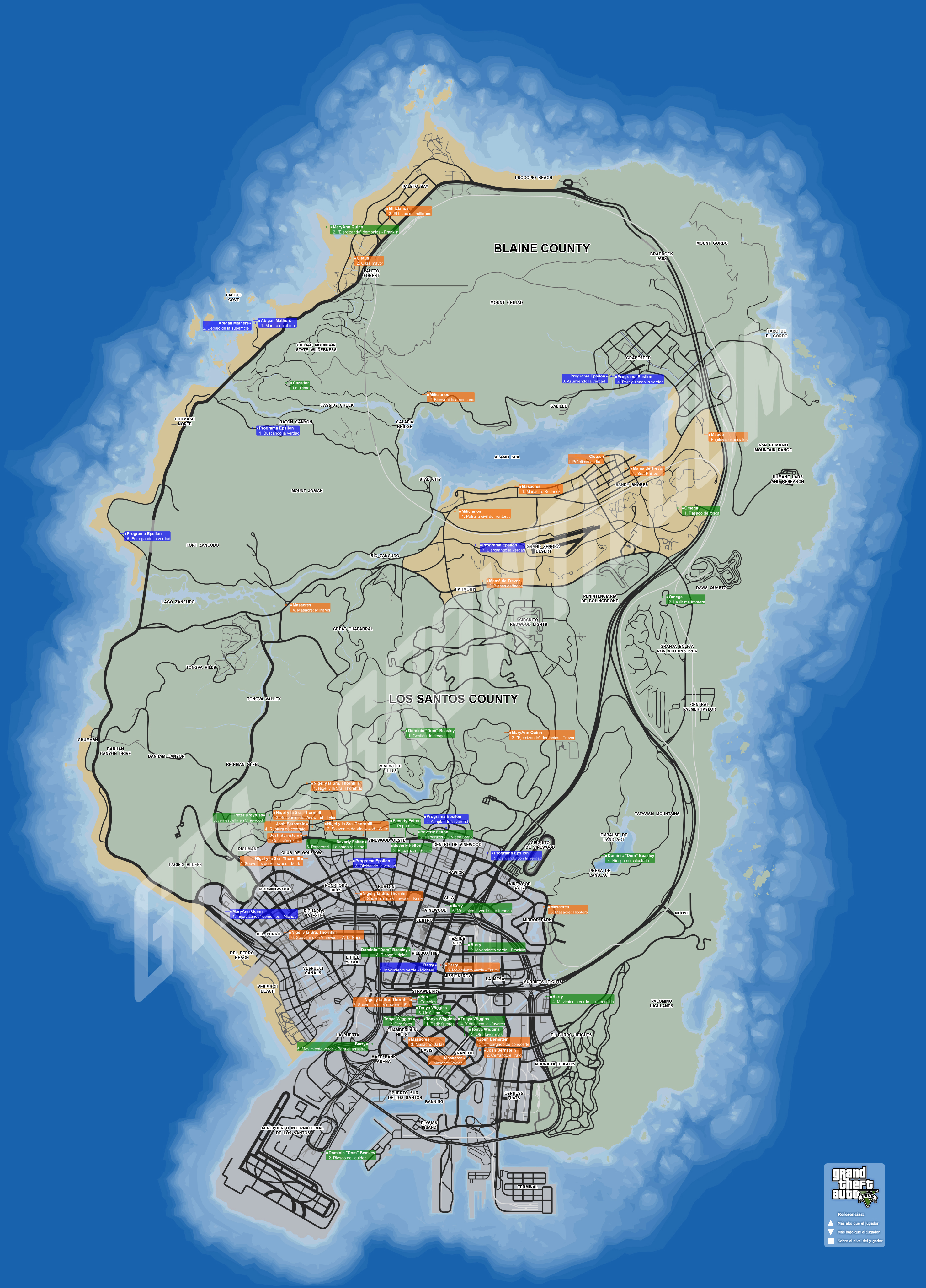 GTA6TRUCOS on X: El mapa de GTA 5 por la noche destaca que la