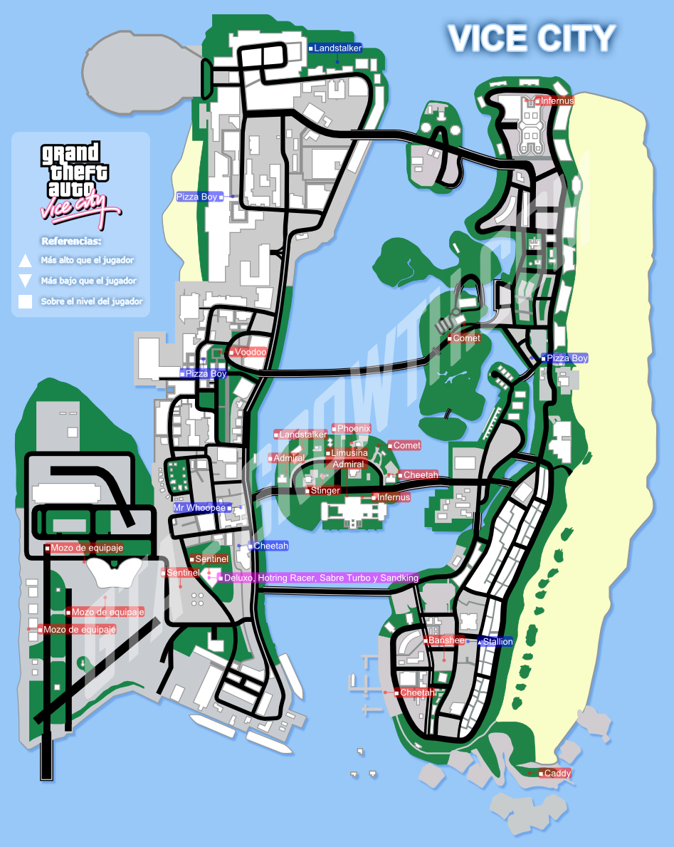 Mapa de Vehículos del Salón de coches
